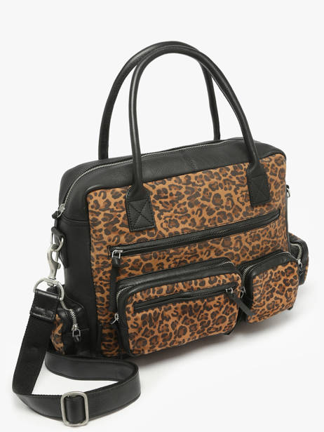 Handtassen Leopard Leder Paul marius Zwart leopard DANDL90S ander zicht 1