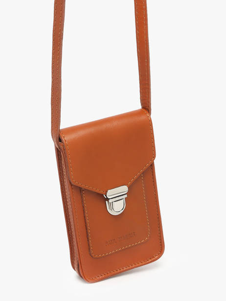 Cross Body Tas Vintage Leder Paul marius Bruin vintage TELEPHON ander zicht 1