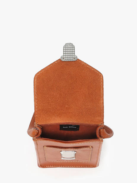 Cross Body Tas Vintage Leder Paul marius Bruin vintage TELEPHON ander zicht 2