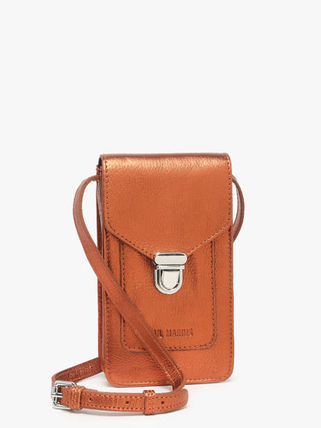 Cross Body Tas Ginger Leder Paul marius Bruin ginger TELEPGIN ander zicht 1