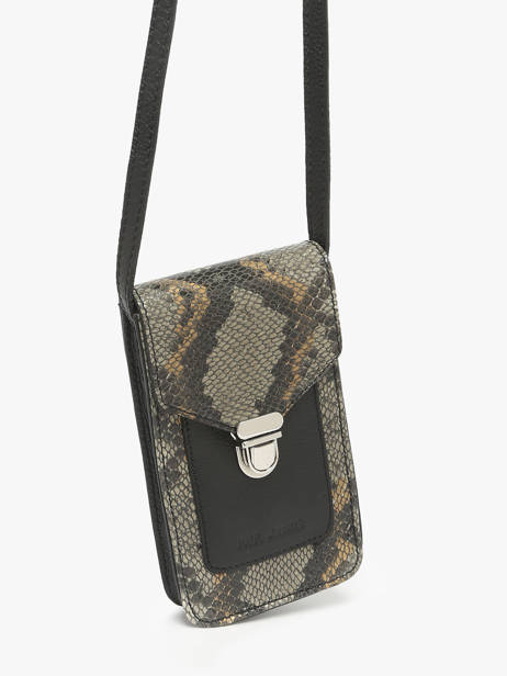 Cross Body Tas Python Leder Paul marius Zwart python TELEPPYT ander zicht 1