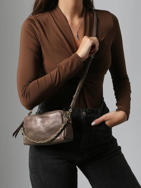 Cross Body Tas Vintage Leder Mila louise Bruin vintage 23673XSX ander zicht 1