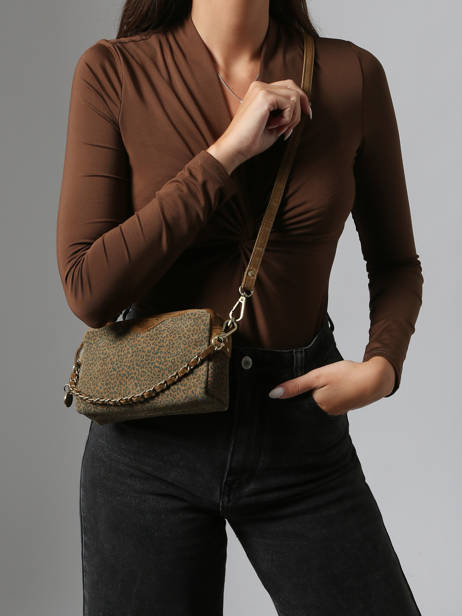 Cross Body Tas Vintage Leder Mila louise Bruin vintage 2367XPAV ander zicht 1