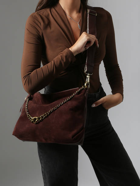 Cross Body Tas Vintage Leder Mila louise Bruin vintage 3822VC ander zicht 1