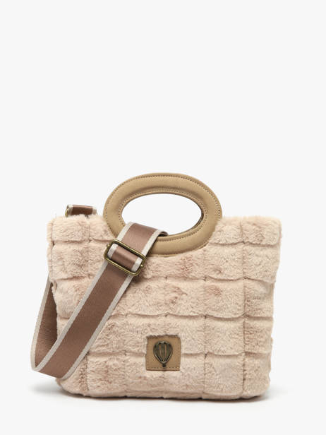 Schoudertas Quadri Le voyage en panier Beige quadri AHP271