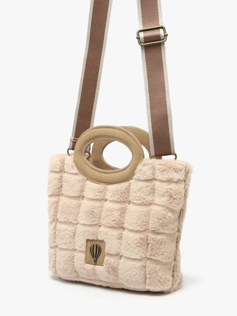 Schoudertas Quadri Le voyage en panier Beige quadri AHP271 ander zicht 1