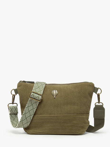 Cross Body Tas Velours Le voyage en panier Groen velours AHP239
