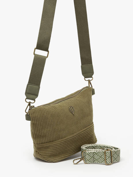 Cross Body Tas Velours Le voyage en panier Groen velours AHP239 ander zicht 2