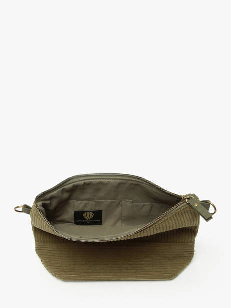 Cross Body Tas Velours Le voyage en panier Groen velours AHP239 ander zicht 3