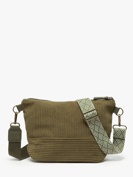 Cross Body Tas Velours Le voyage en panier Groen velours AHP239 ander zicht 4