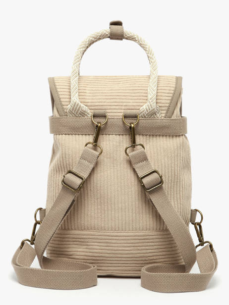 Rugzak Le voyage en panier Bruin velours AHP241 ander zicht 4