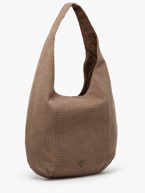Schoudertas Velours Le voyage en panier Bruin velours AHP243 ander zicht 2
