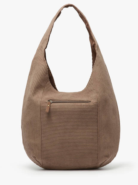 Schoudertas Velours Le voyage en panier Bruin velours AHP243 ander zicht 4