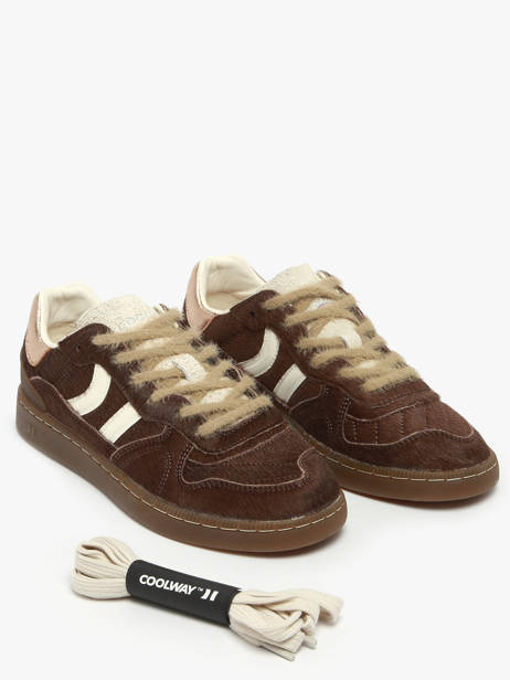 Sneakers Uit Leder Coolway Bruin women 7623298 ander zicht 1