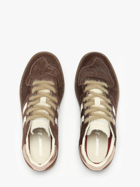 Sneakers Uit Leder Coolway Bruin women 7623298 ander zicht 3