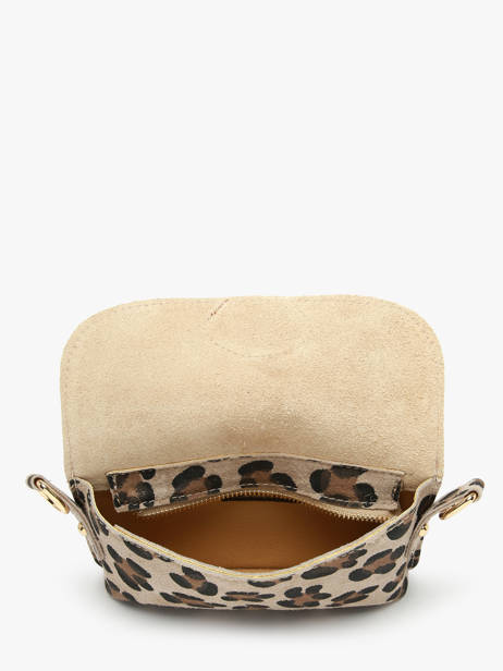 Cross Body Tas Velvet Leopardo Milano Beige velvet leopardo VL260612 ander zicht 3