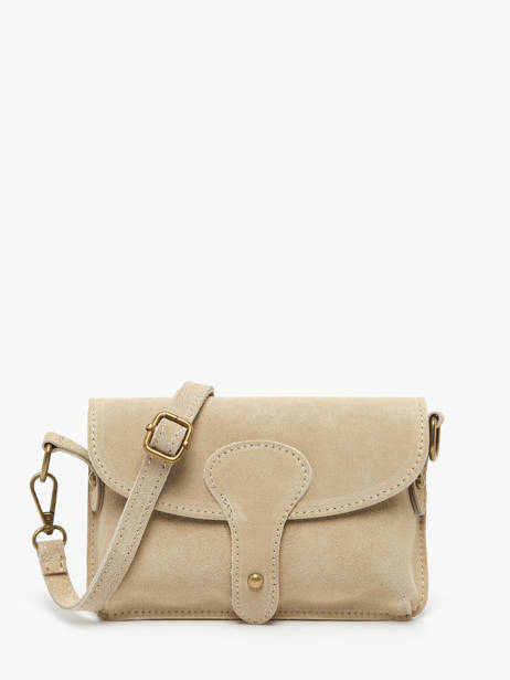 Cross Body Tas Velvet Leder Milano Beige velvet VE260612