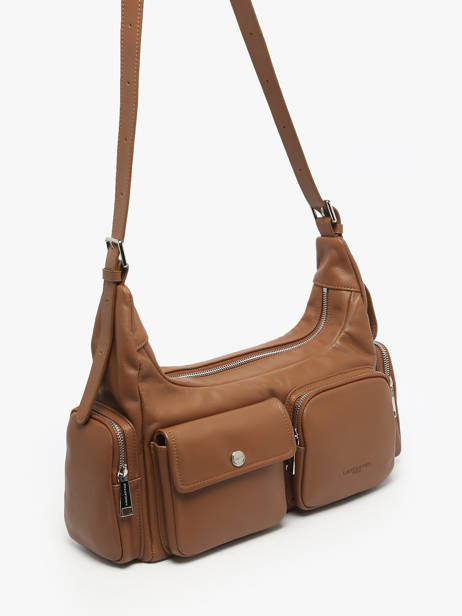 Schoudertas Soft Caramella Leder Lancaster Beige soft caramella 7 ander zicht 2