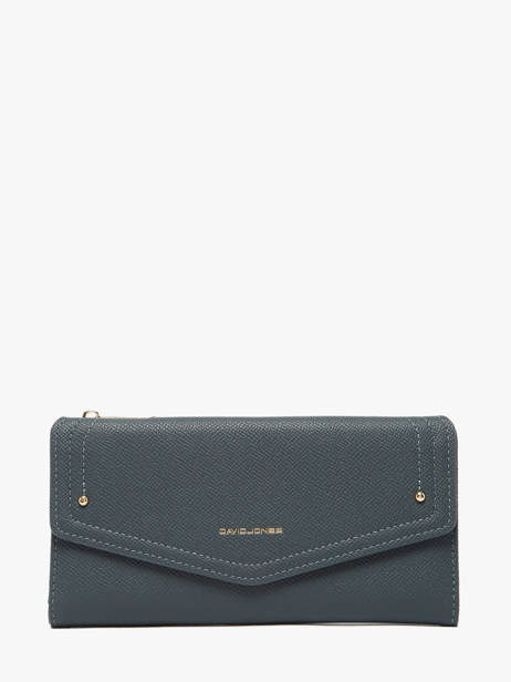 Portefeuille David jones Blauw saffiano P164