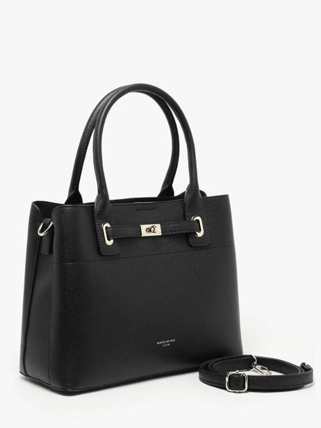 Handtas Saffiano David jones Zwart saffiano CM7744 ander zicht 1