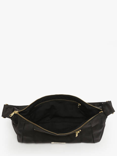 Cross Body Tas Waxed Katoen Rivedroite Zwart waxed CHARIWAX ander zicht 2