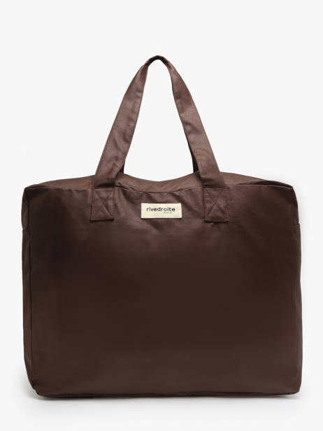 Weekendtas Elzevir Waxed Rivedroite Bruin waxed ELZEVWAX