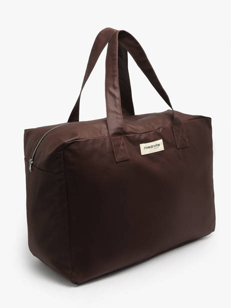 Weekendtas Elzevir Waxed Rivedroite Bruin waxed ELZEVWAX ander zicht 1
