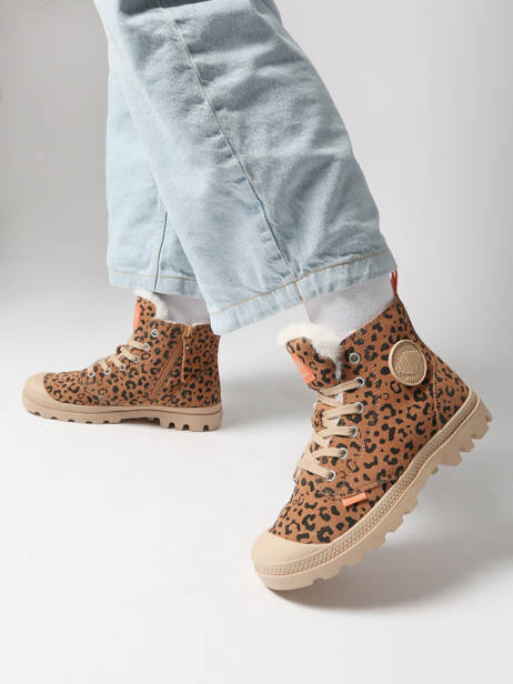 Enkellaarsjes Uit Leder Palladium Bruin women 99519974 ander zicht 1