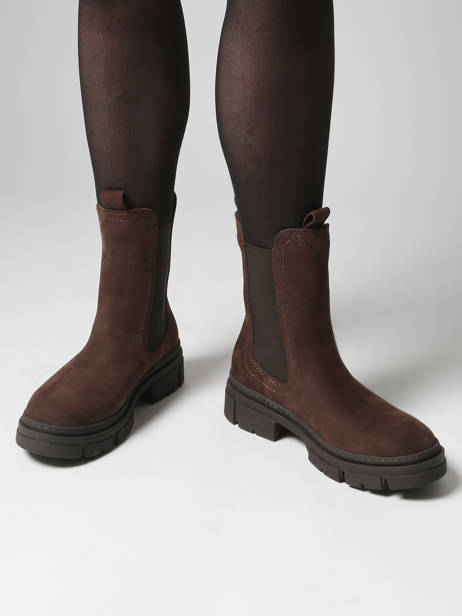Chelsea Boots Uit Leder Tamaris Bruin women 41 ander zicht 1