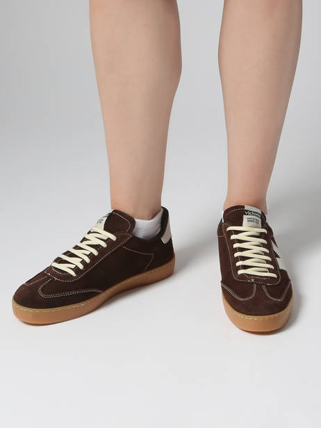 Sneakers Berlin Uit Leder Victoria Bruin women 1126218