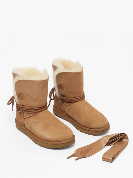 Enkellaarsjes Uit Leder Ugg Bruin women 1171530 ander zicht 2