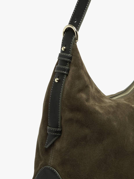 Schoudertas Carrie Suède Leder Nathan baume Groen vogue 1 ander zicht 3