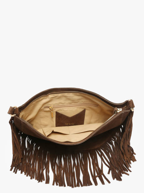 Schoudertas Rodeo Leder Met Franjes Nat et nin Bruin vintage RODEOFRA ander zicht 2