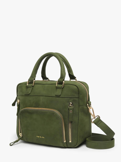 Cross Body Tas Baby Macy Leder Nat et nin Groen vintage BABYMACY ander zicht 2