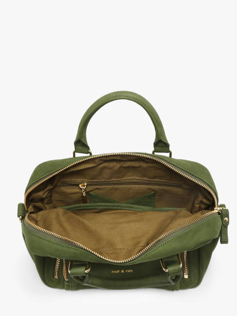 Cross Body Tas Baby Macy Leder Nat et nin Groen vintage BABYMACY ander zicht 3