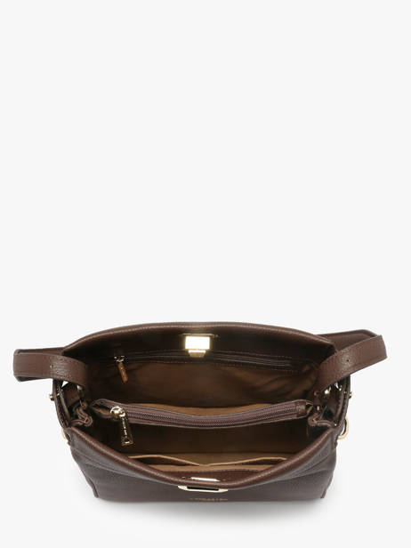 Schoudertas Mademoiselle Romy Leder Lancaster Bruin mademoiselle romy 105 ander zicht 3