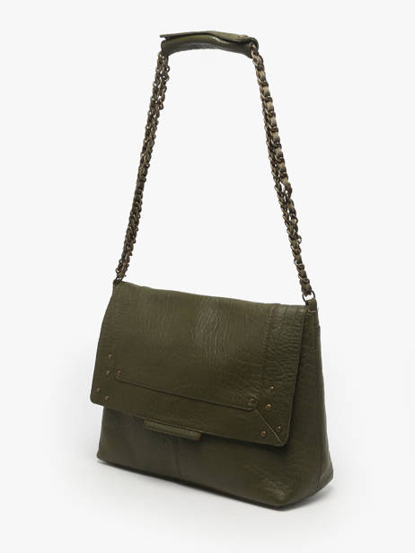 Schoudertas Felizia Leder Pieces Groen felizia 17122472 ander zicht 2