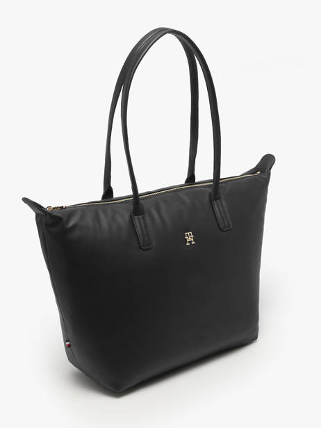 Schoudertas Popette Nylon Tommy hilfiger Zwart popette AW17705 ander zicht 2