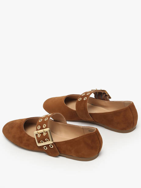 Ballerinas Met Riempjes Uit Leder Steve madden Bruin women 11004770 ander zicht 2