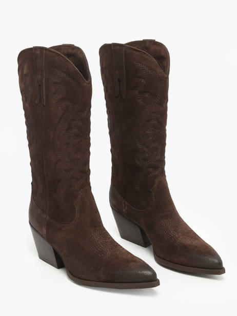 Santiago Laarzen Uit Leder The icona Bruin women TX160 ander zicht 1