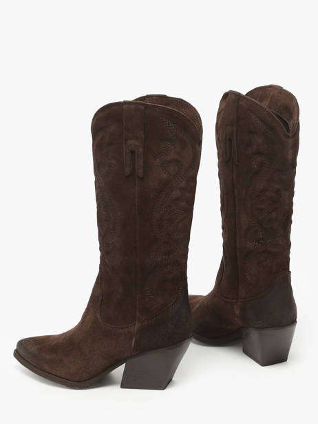 Santiago Laarzen Uit Leder The icona Bruin women TX160 ander zicht 2
