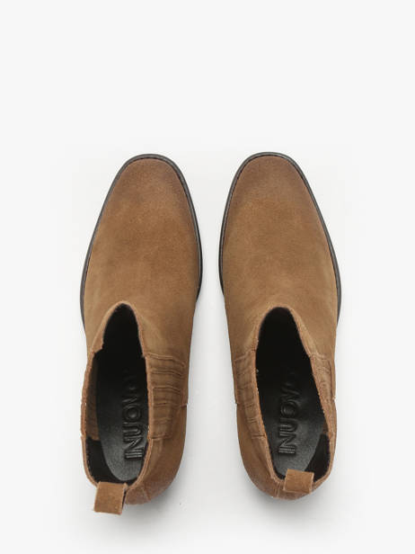 Enkellaarsjes Uit Leder Inuovo Bruin accessoires E07001 ander zicht 3