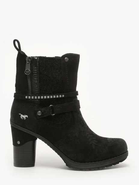Enkellaarsjes Met Hak Mustang Zwart women M0162009
