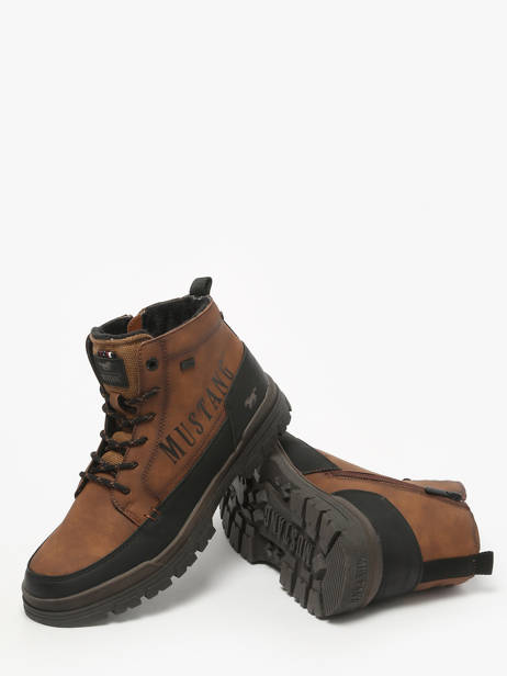 Enkellaarzen Mustang Bruin men M0101004 ander zicht 2