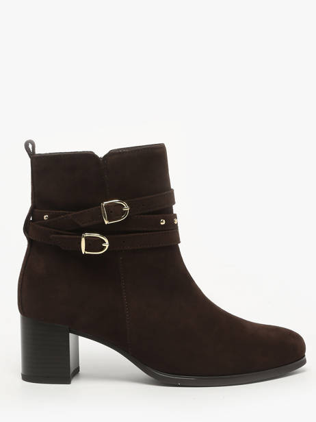 Enkellaarsjes Met Hak Uit Leder Gabor Bruin women 18