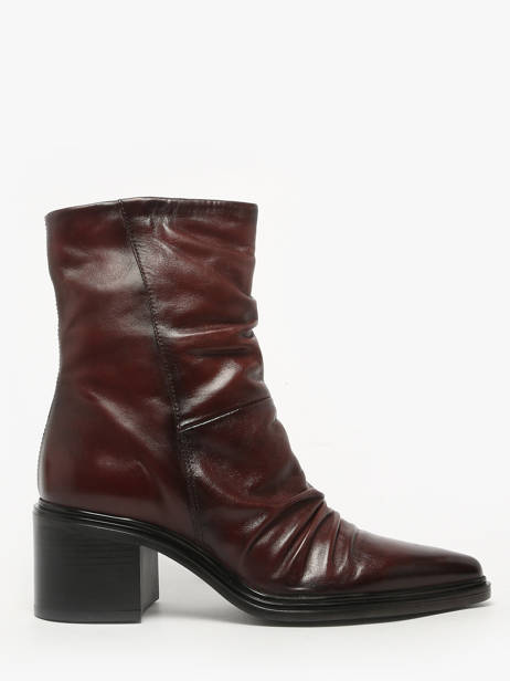 Enkellaarsjes Met Hak Uit Leder Mjus Rood women L39205