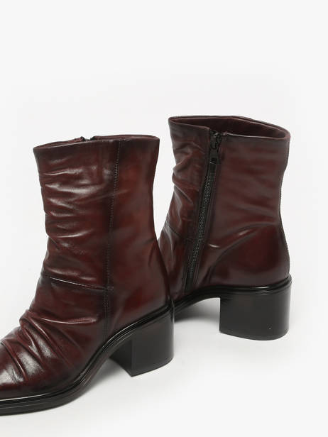 Enkellaarsjes Met Hak Uit Leder Mjus Rood women L39205 ander zicht 2