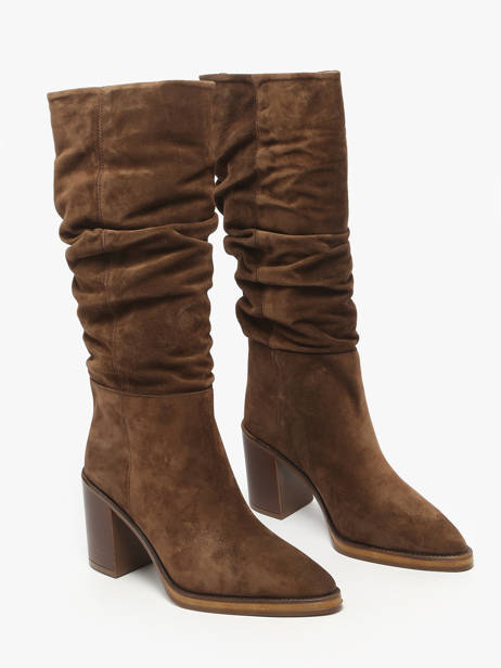 Laarzen Met Hak Uit Leder Alpe Bruin women 52191133 ander zicht 1