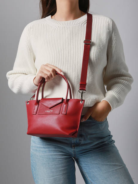 Cross Body Tas Maya Leder Lancaster Rood maya 88 ander zicht 1