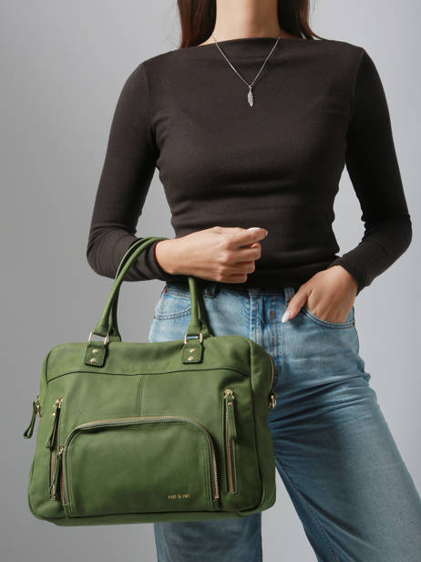 Handtas Vintage Leder Nat et nin Groen vintage MACY ander zicht 1